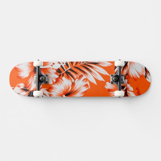 Hawaiischer Hibiskus-Blumen-Hintergrund Skateboard (Horizontal)