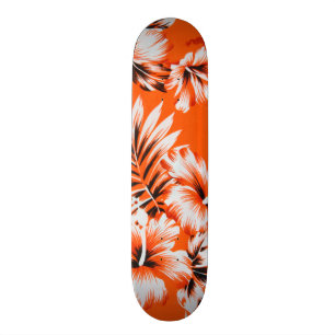 Hawaiischer Hibiskus-Blumen-Hintergrund Skateboard