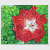 Hawaiischer Hibiskus Geschenkpapier (Flach)