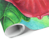 Hawaiischer Hibiskus Geschenkpapier (Rolleneckpunkt)