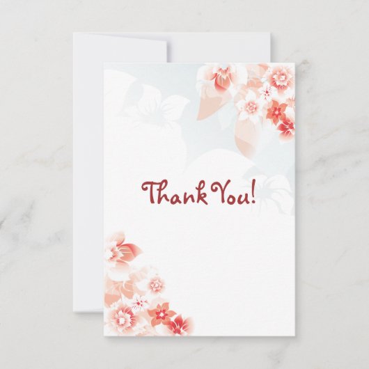 Hawaiischer Hibiskus in der roten Orange danken Dankeskarte (Vorderseite)