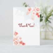 Hawaiischer Hibiskus in der roten Orange danken Dankeskarte (Stehend Vorderseite)