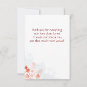 Hawaiischer Hibiskus in der roten Orange danken Dankeskarte (Rückseite)