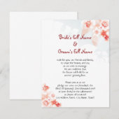 Hawaiischer Hibiskus in der roten Orange Einladung (Vorne/Hinten)