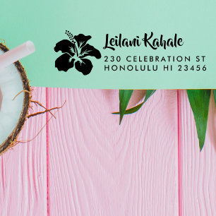 Hawaiischer Hibiskus-individueller Name u. Permastempel