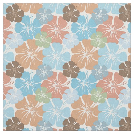 Hawaiischer Hibiskus mit Blumen Stoff (Muster)