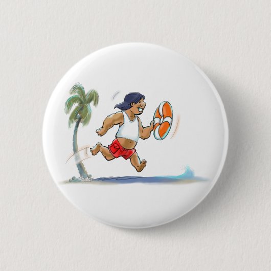 hawaiischer Leibwächter Button (Vorderseite)