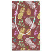 Hawaiischer Luau gemustert Kleine Geschenktüte (Rückseite)