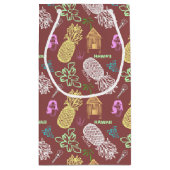 Hawaiischer Luau gemustert Kleine Geschenktüte (Rückseite)