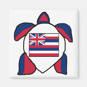 Hawaiischer Meeresschildkröteflaggenmagnet Magnet
