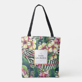 Hawaiischer mutiger Plumeria-mit Tasche (Rückseite)