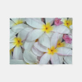Hawaiischer Plumeria Fleecedecke (Vorderseite (Horizontal))