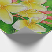 Hawaiischer Plumeria Geschenkpapier (Ecke)