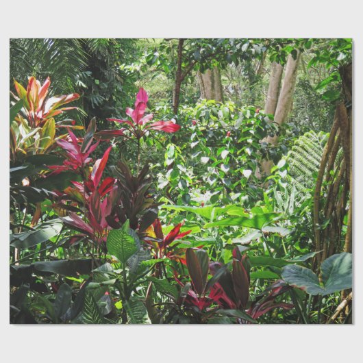 Hawaiischer Regenwald Geschenkpapier (Flach)