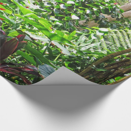Hawaiischer Regenwald Geschenkpapier (Ecke)