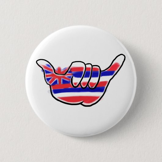Hawaiischer shaka Staatsflaggen-Symbolknopf Button (Vorderseite)