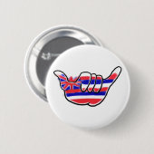 Hawaiischer shaka Staatsflaggen-Symbolknopf Button (Vorne & Hinten)