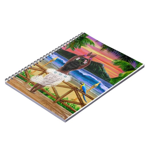 HAWAIISCHER SONNENUNTERGANG HULA NOTIZBLOCK (Linke Seite)