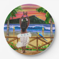 Hawaiischer Sonnenuntergang Hula Tänzer