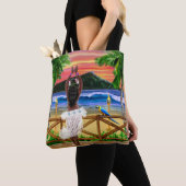 Hawaiischer Sonnenuntergang Hula Tänzer Tasche (Von Nahem)