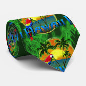 Hawaiischer Sonnenuntergang Krawatte (Gerollt)