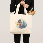 hawaiischer Surfer Jumbo Stoffbeutel (Vorderseite (Produkt))