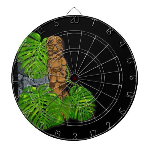 Hawaiischer Tiki Dartboard Dartscheibe (vorne)