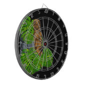 Hawaiischer Tiki Dartboard Dartscheibe (Vorderseite Links)