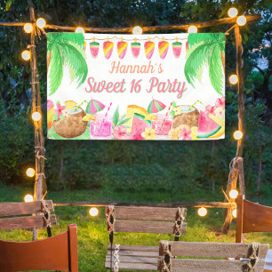 Hawaiischer tropischer Luau Party-Bonbon 16 Banner