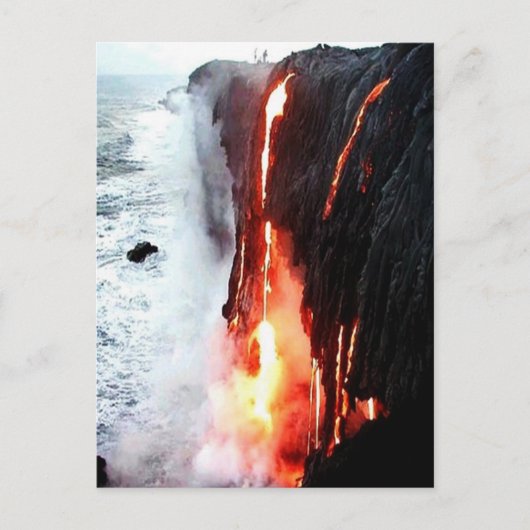 Hawaiischer Vulkan Lava Postkarte (Vorderseite)