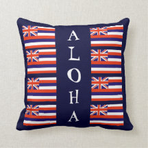 Hawaiisches Art-Aloha Staats-Flaggethrow-Kissen