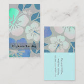 Hawaiisches Blumenmuster-personalisierte Visitenkarte (Vorne/Hinten)