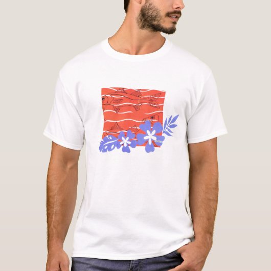 HAWAIISCHES FISCHARTIGES T-Shirt (Vorderseite)
