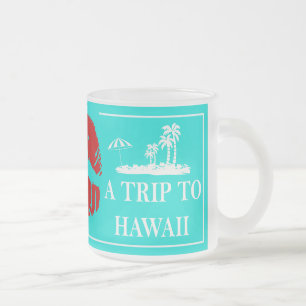 Hawaiisches Geschenk küsst für eine Reise zu Mattglastasse