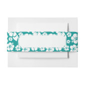 Hawaiisches Hibiskus-Blumen-Muster Einladungsbanderole (Vorderseite Beispiel)