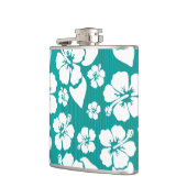 Hawaiisches Hibiskus-Blumen-Muster Flachmann (Links)