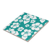 Hawaiisches Hibiskus-Blumen-Muster Fliese (Seite)