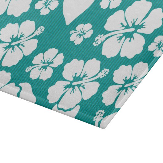 Hawaiisches Hibiskus-Blumen-Muster Schneidebrett (Ecke)