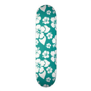 Hawaiisches Hibiskus-Blumen-Muster Skateboard