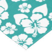 Hawaiisches Hibiskus-Blumen-Muster Tischdecke (Schrägansicht)