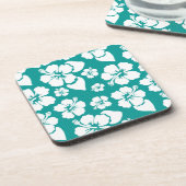 Hawaiisches Hibiskus-Blumen-Muster Untersetzer (Linke Seite)