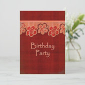 Hawaiisches Hibiskus-Geburtstags-Party Einladung (Stehend Vorderseite)