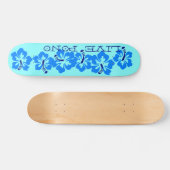 Hawaiisches Hibiskus "LivePono" Retro krasses Skateboard (Horizontal)