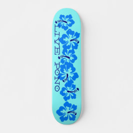 Hawaiisches Hibiskus "LivePono" Retro krasses Skateboard