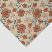 Hawaiisches Hibiskus-Muster Browns Seidenpapier (Ausschnitt)