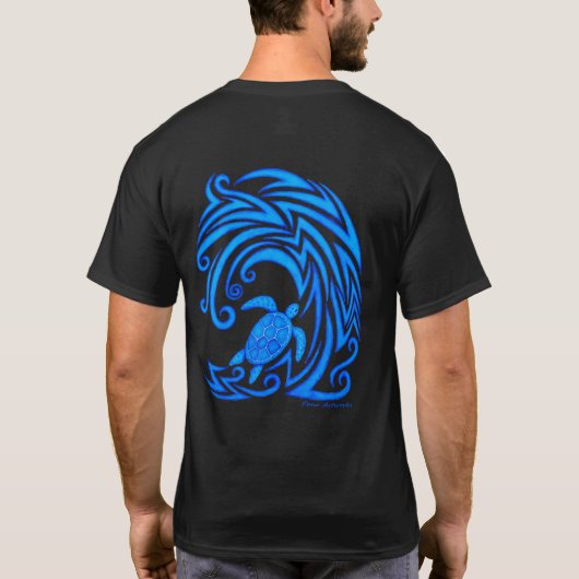 Hawaiisches Honu n bewegt T-Shirt (Rückseite)