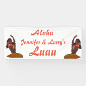 Hawaiisches Luau Hula Mädchen Banner (Horizontal)