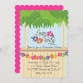 Hawaiisches Luau Party Einladung (Vorne/Hinten)