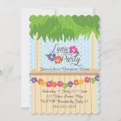 Hawaiisches Luau Party Einladung (Vorderseite)