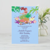Hawaiisches Luau Party Einladung (Stehend Vorderseite)